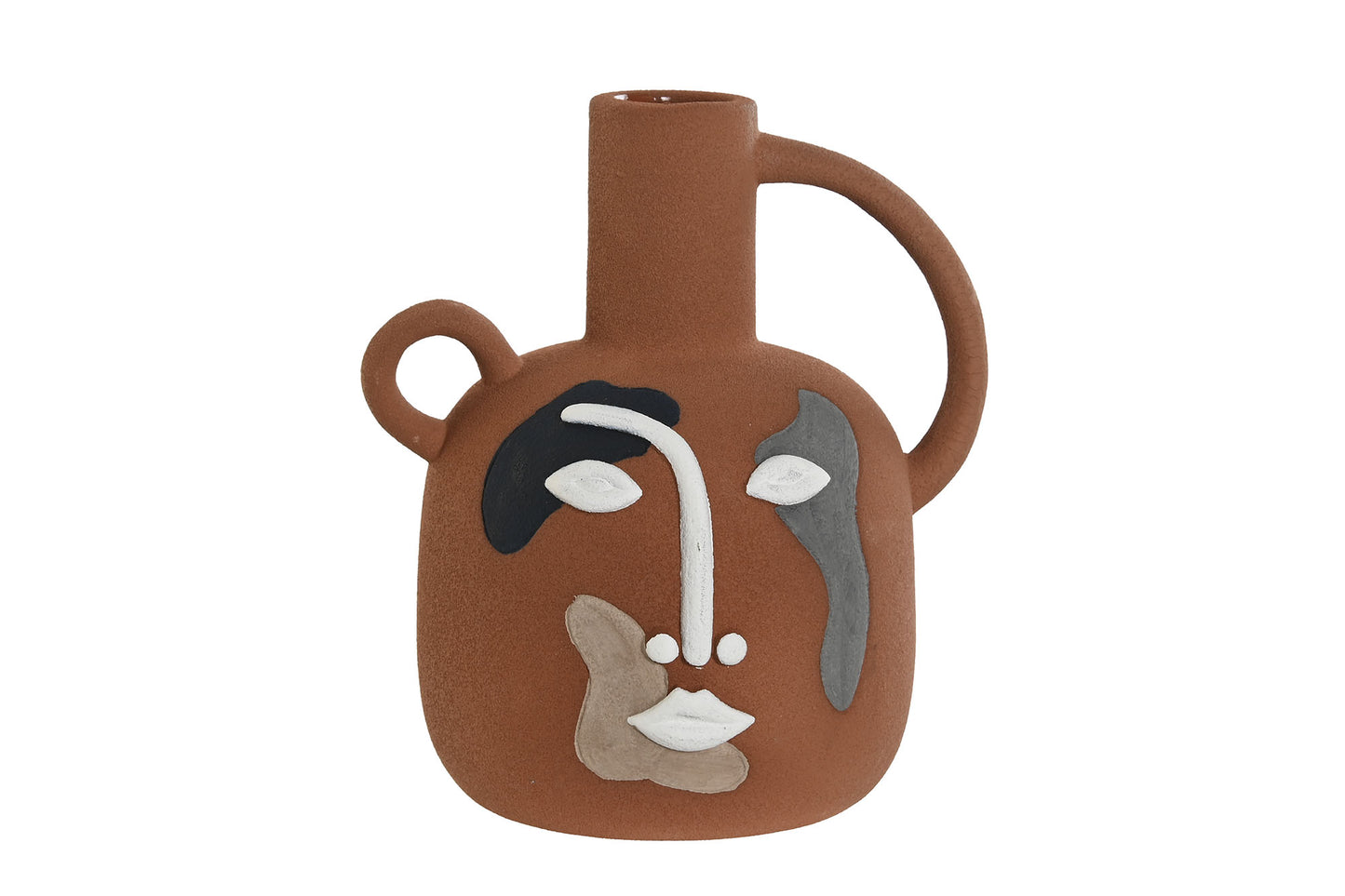 Vase visage terre cuite