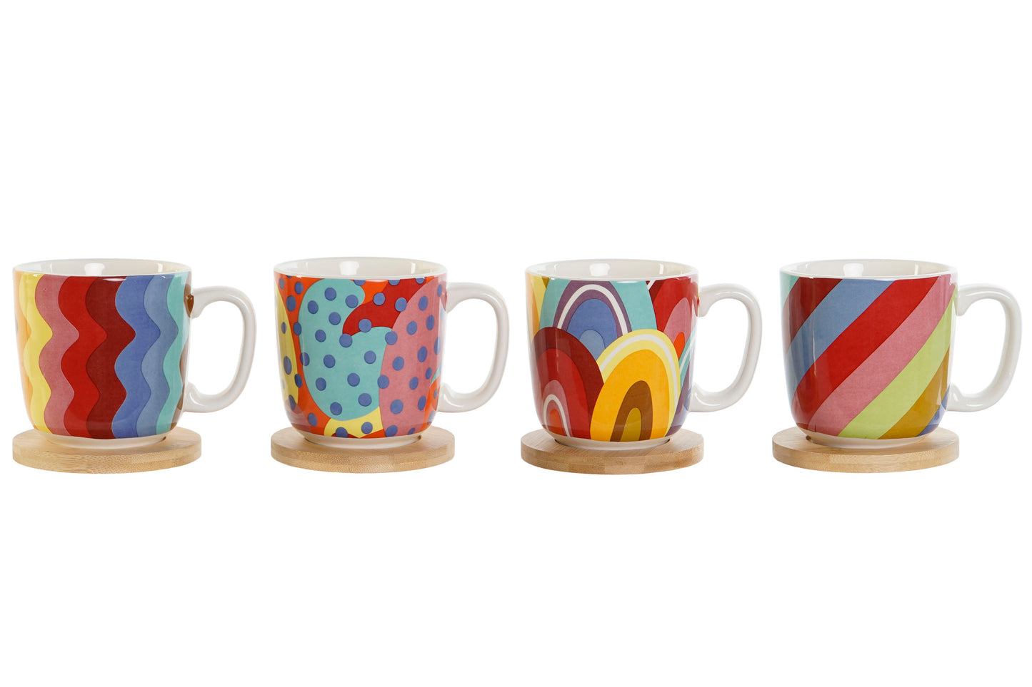 Coffret 4 tasses+ sous tasses