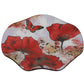 Plat Rond Papillon et Coquelicot