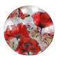Plat Rond Papillon et Coquelicot