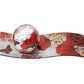 Bougeoir sur plat Papillon et Coquelicot