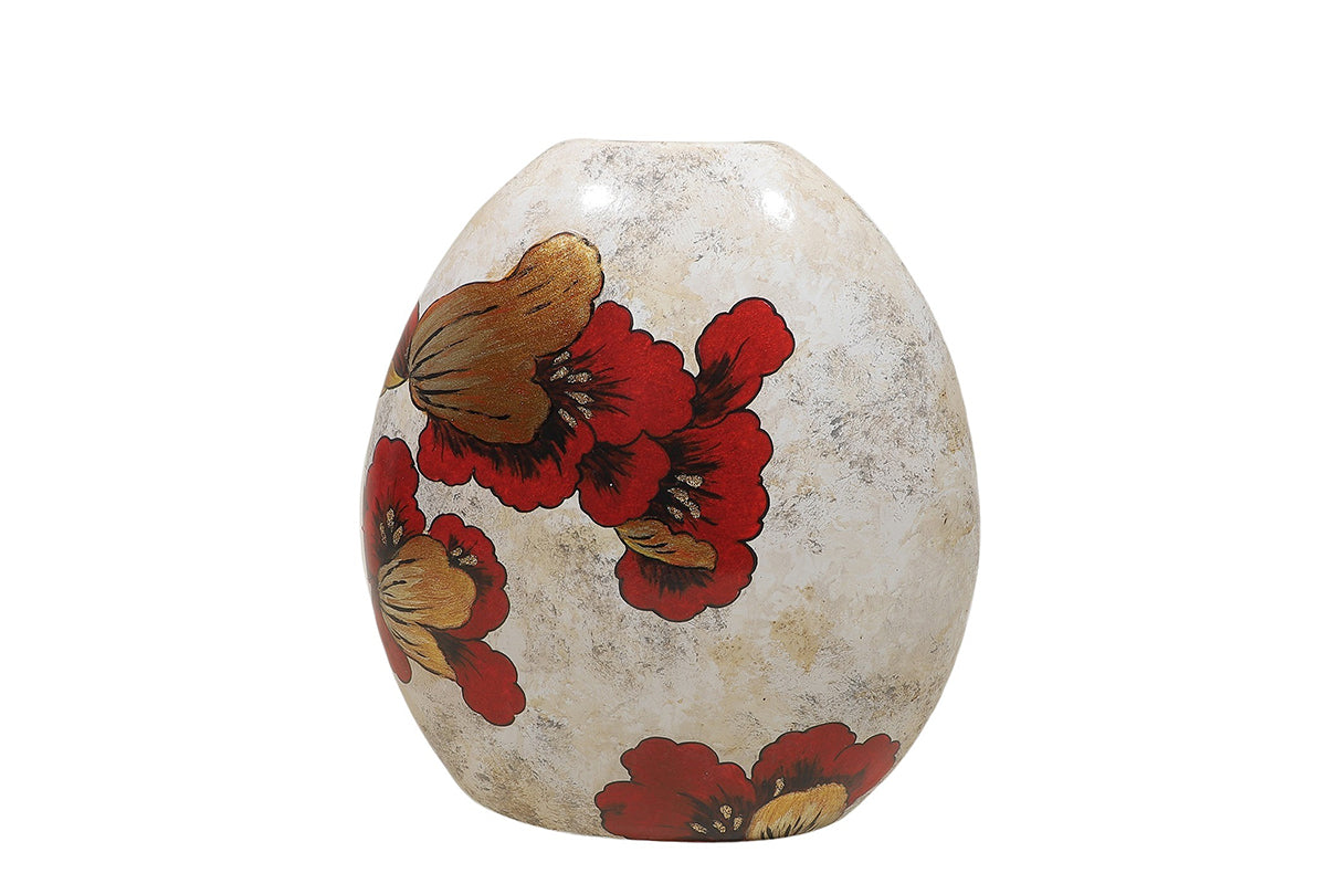 Vase Iris Rouge/Doré