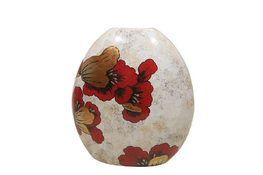 Vase Iris Rouge/Doré