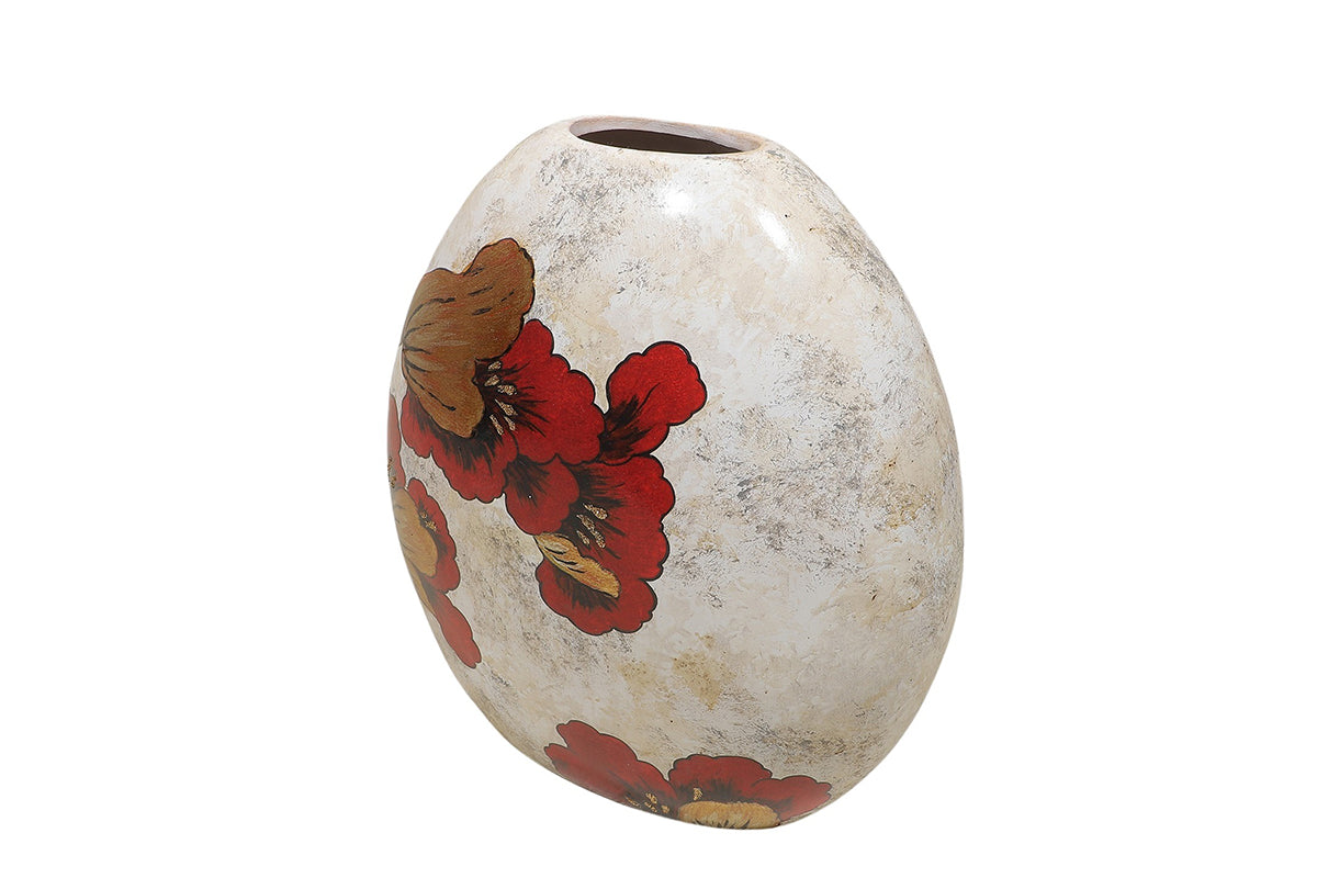 Vase Iris Rouge/Doré