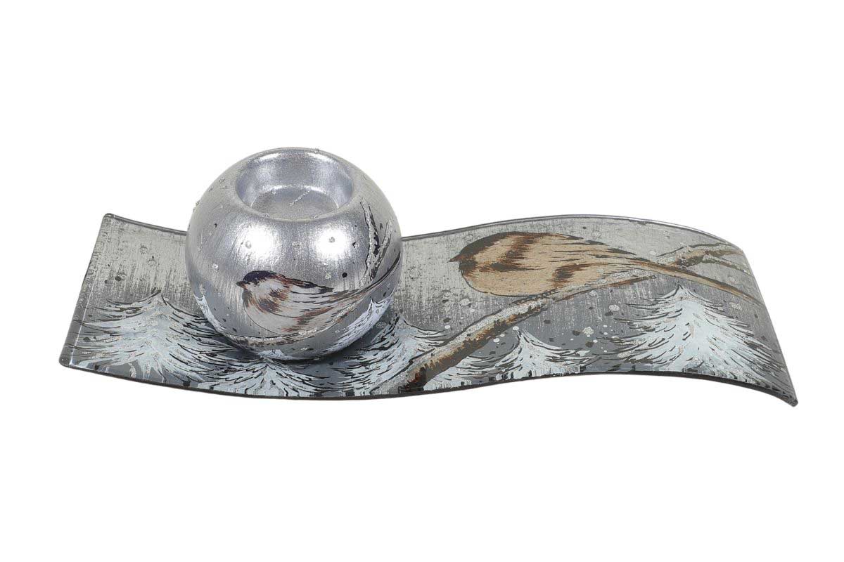 Bougeoir sur plat Moineau d'Hiver