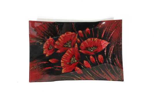 Plat Rectangulaire Coquelicots Festifs