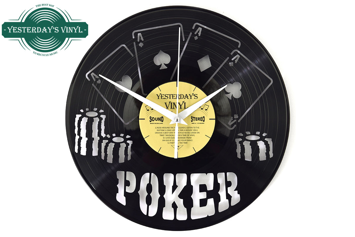 Pendule Vinyle Poker