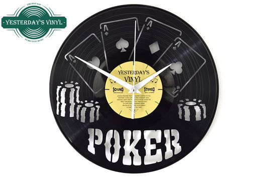 Pendule Vinyle Poker