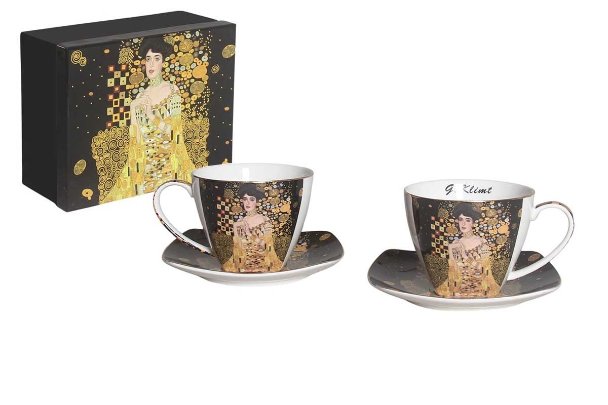 Coffret 2 tasses 250mL "Le portrait d'Adèle" de G.Klimt