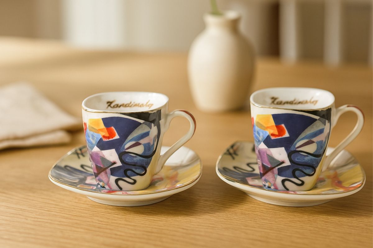 Coffret 2 tasses expresso "Jaune-Rouge-Bleu" de Kandinsky