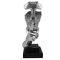 Sculpture Homme silence argent/noir