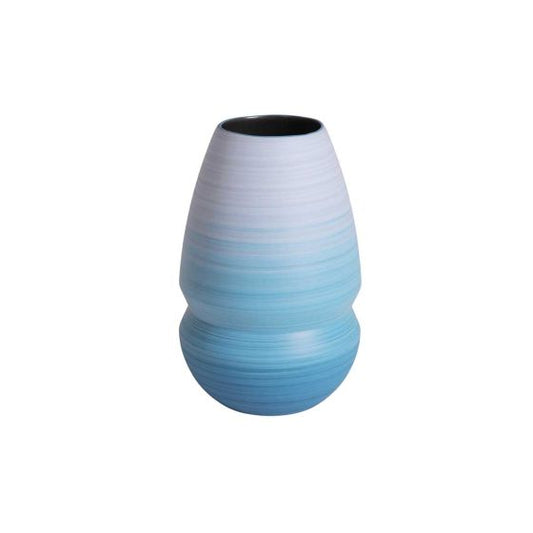 Vase arrondi dégradé bleu baltique