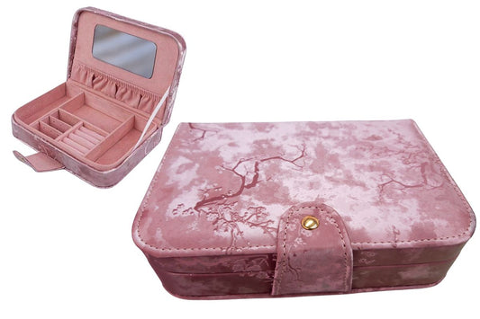 Boîte à Bijoux Rectangulaire Rose