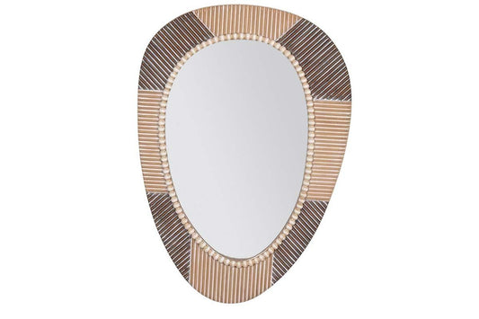 Miroir Bois Striés Boho