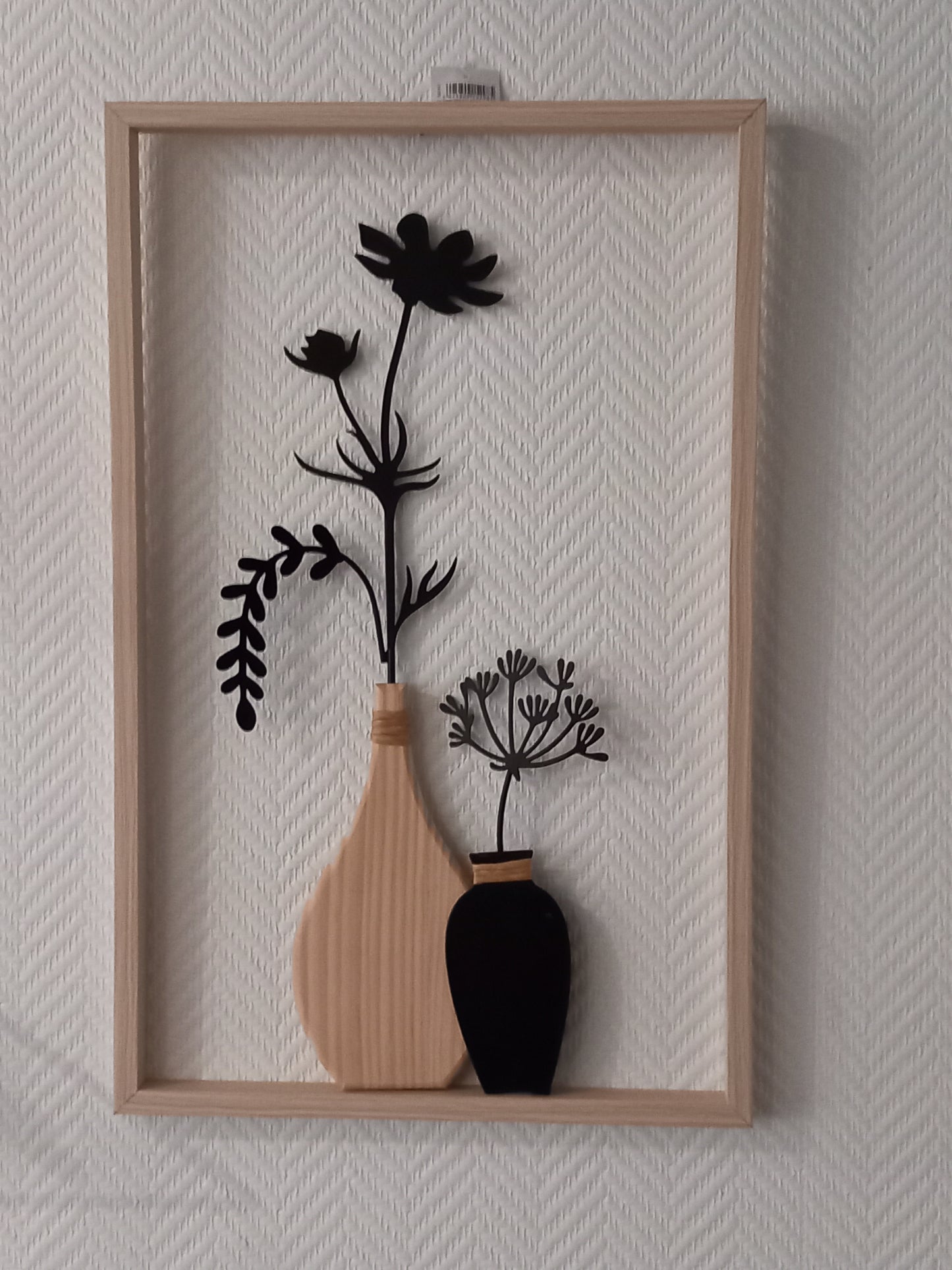 Cadre 2 Vases Noir&Blanc
