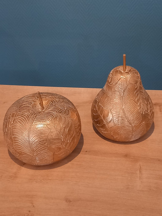 Pomme/Poire Dorée avec relief