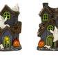 Maison d'Halloween avec fantômes et lumière LED