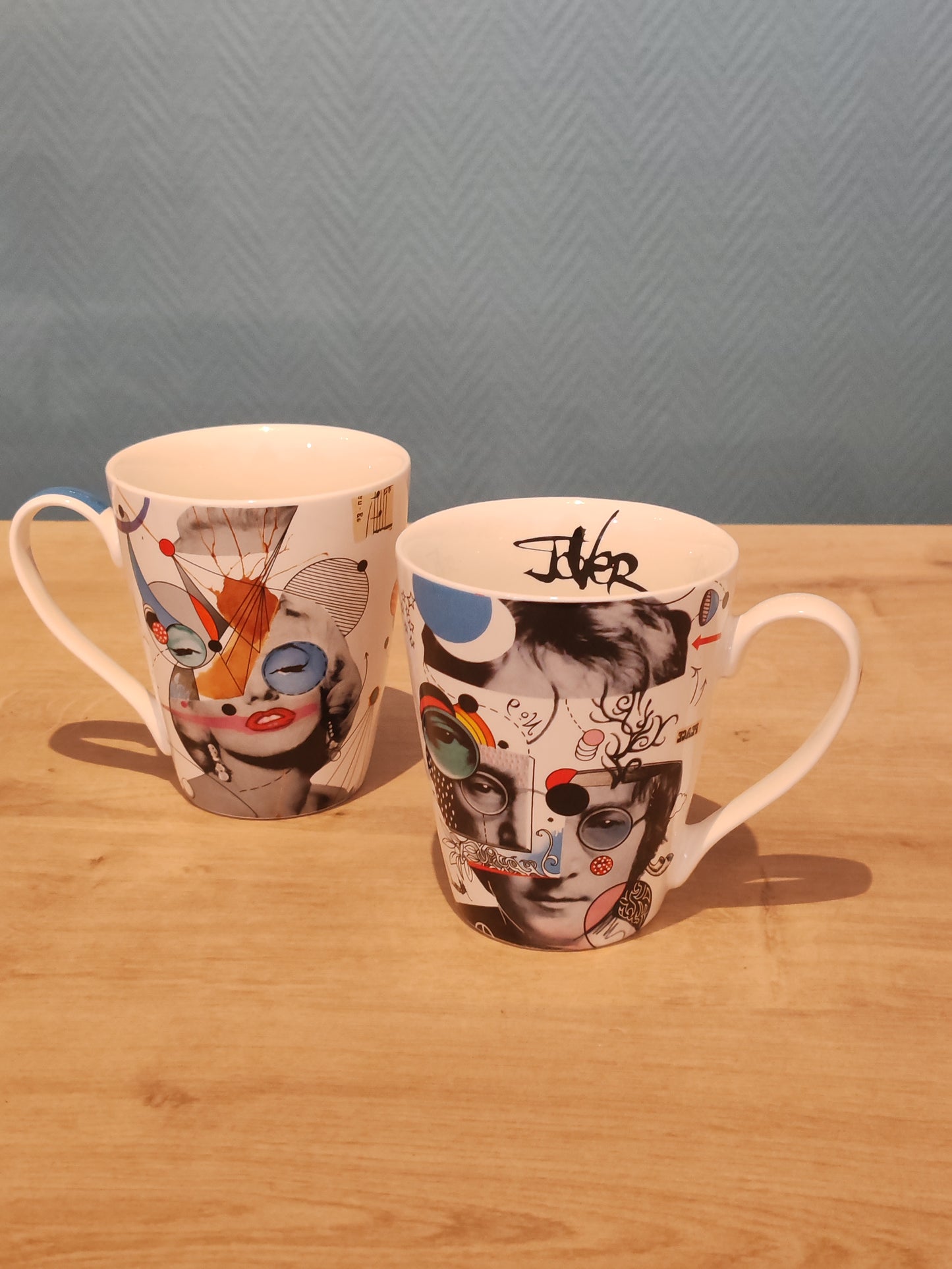 Coffret 2 mug 300ml Marilyn/Lennon L. Jover