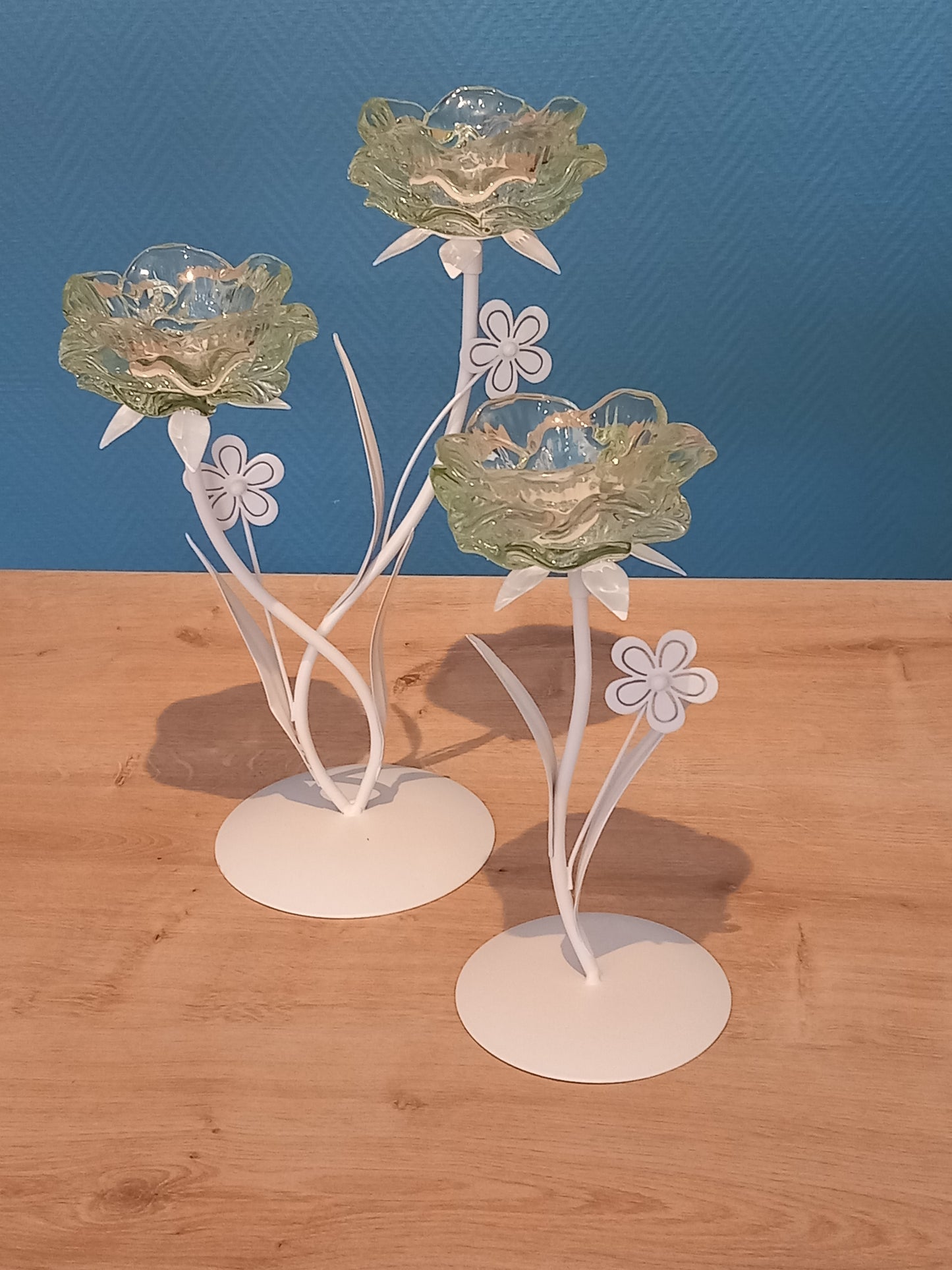 Bougeoirs Fleurs Vertes