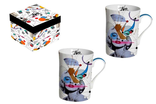 Coffret 2 mug 300ml Marilyn L. Jover