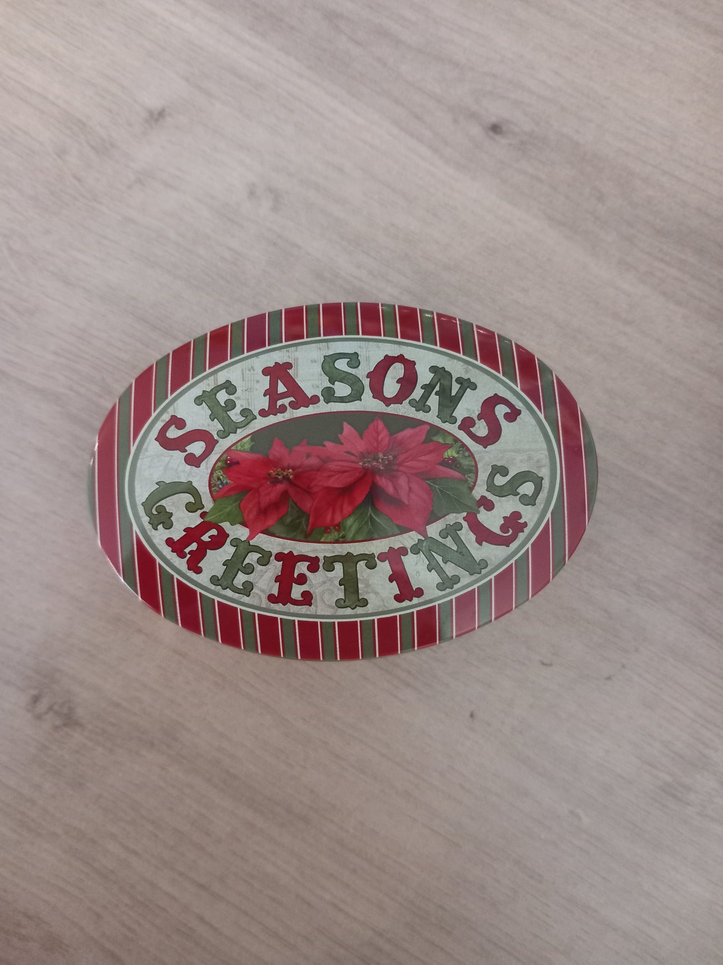 Boîte Métal Ovale Thème Noël