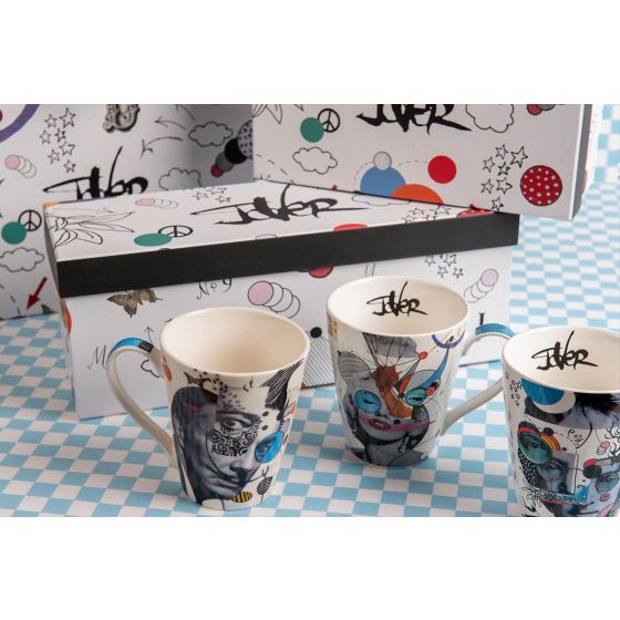 Coffret 2 mug 300ml Lennon L. Jover