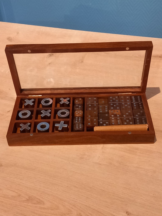 Coffret multi-jeux en bois