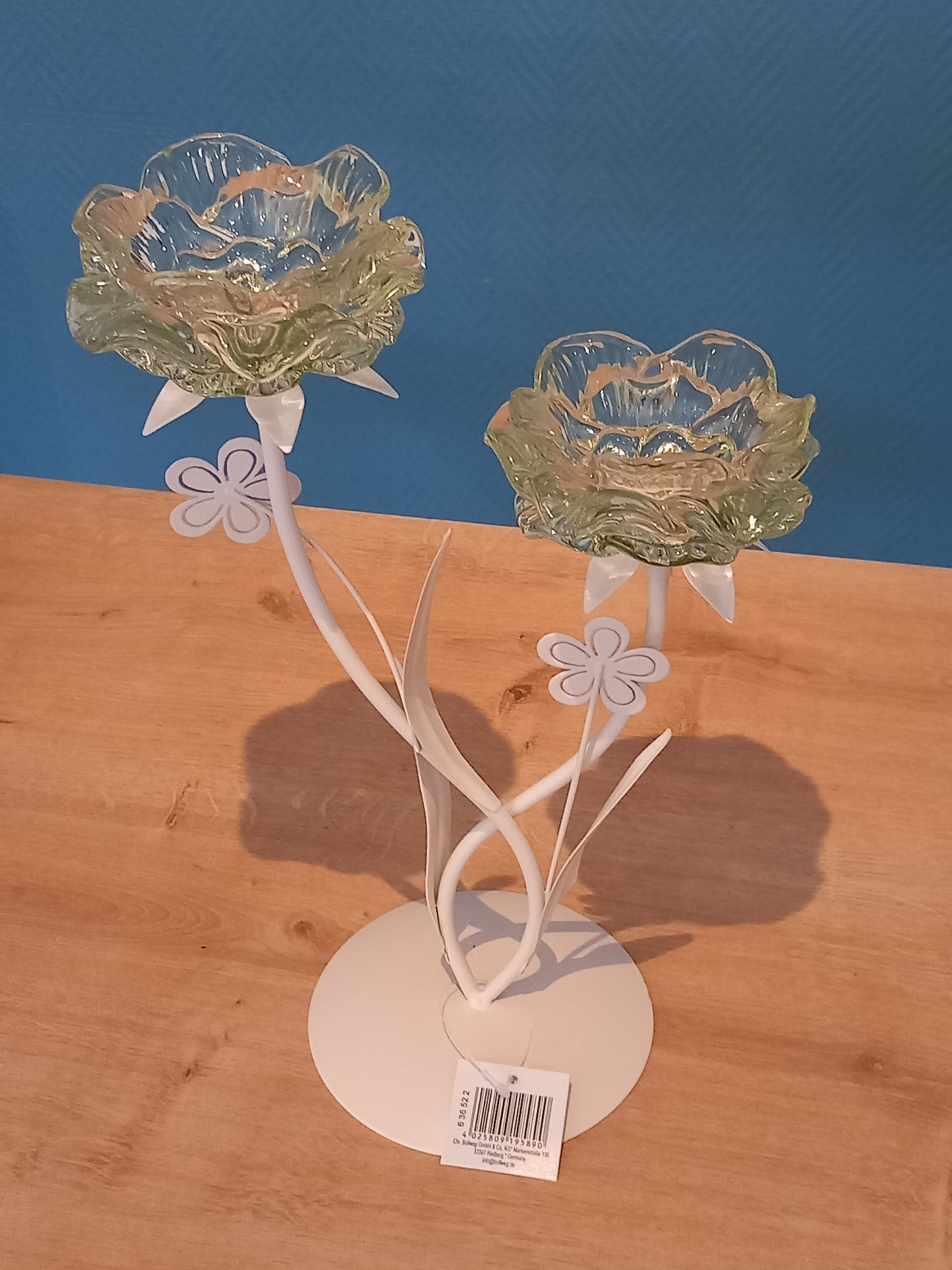 Bougeoirs Fleurs Vertes