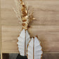 Vase Feuille Blanc/Or