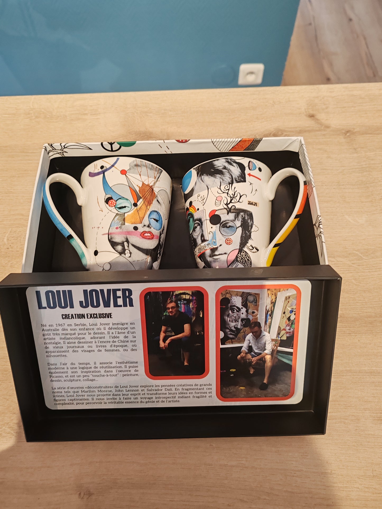 Coffret 2 mug 300ml Marilyn/Lennon L. Jover