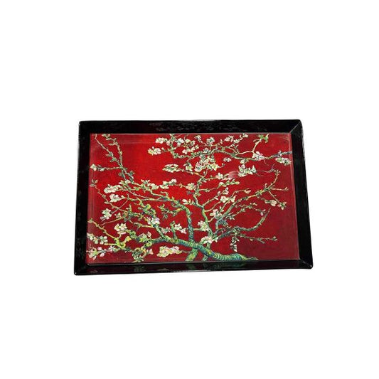 PLATEAU RECTANGULAIRE PM LES AMANDIERS ROUGE-VAN GOGH