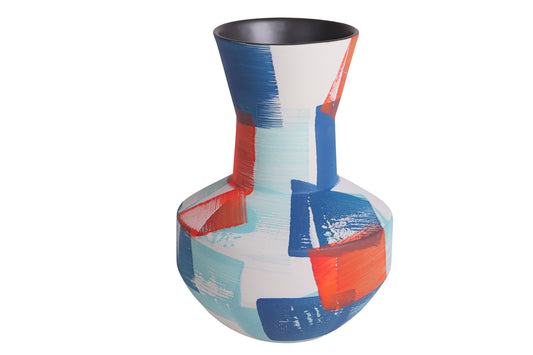 Vase pigment bouteille col large