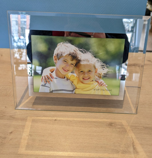 cadre photo en verre